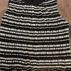 Black/white stripe tank shirt